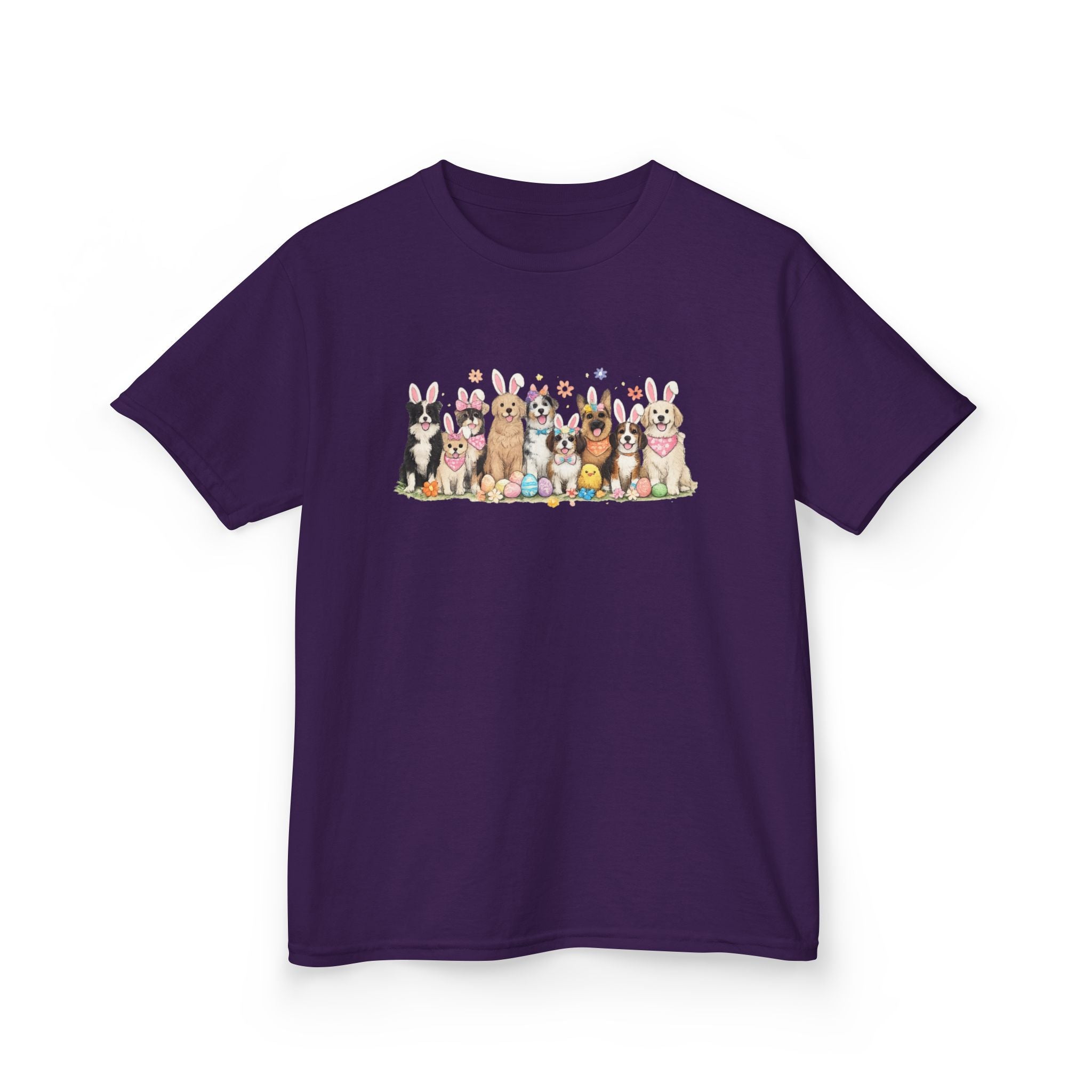 Kids Tee — Cute Row of Party Dogs Graphic