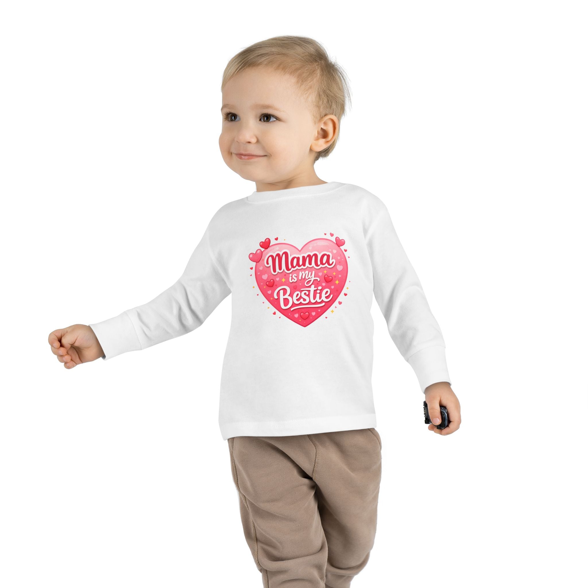 Mama Is My Bestie Toddler Long Sleeve Tee