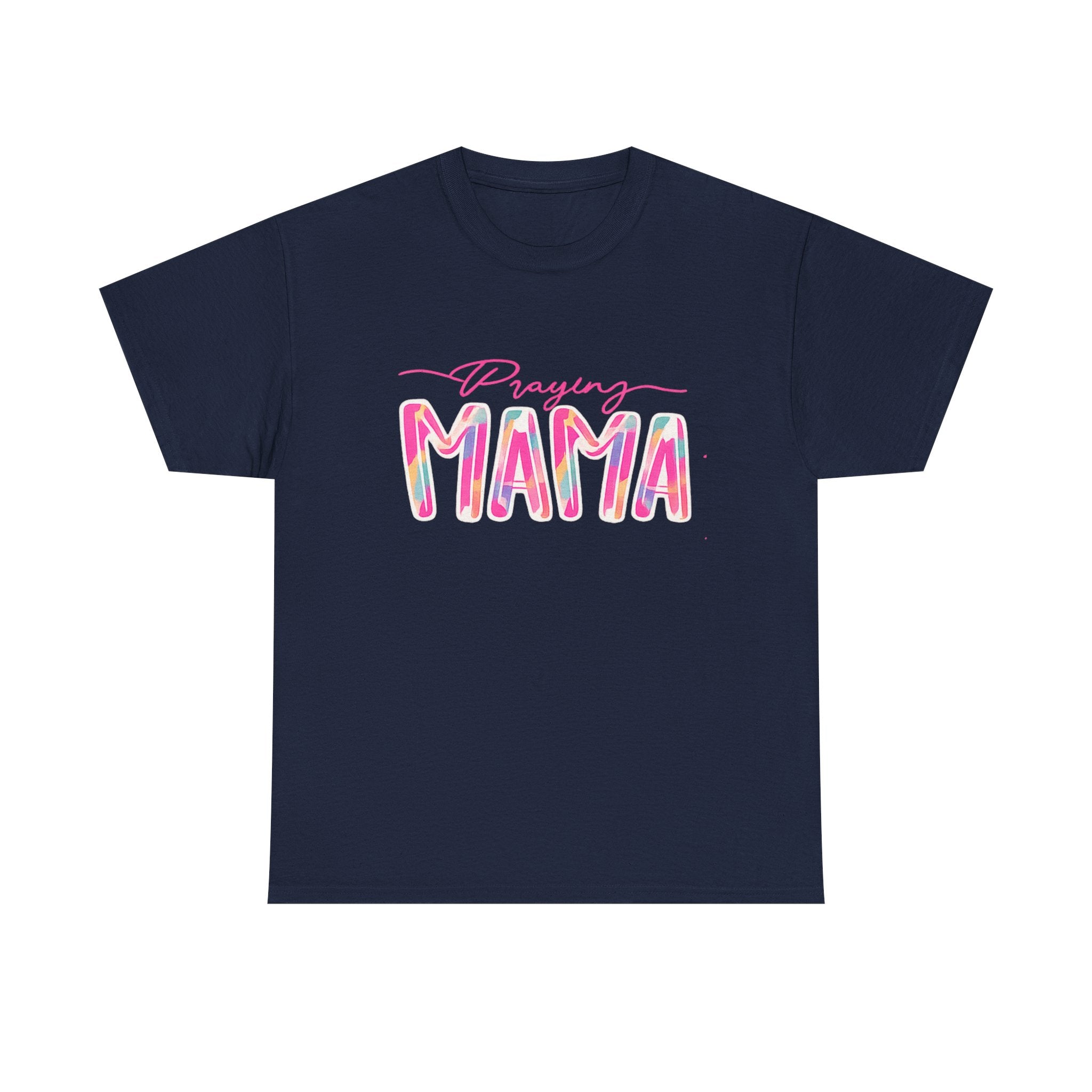 Praying Mama T-Shirt — Floral Church Graphic Tee for Christian Moms