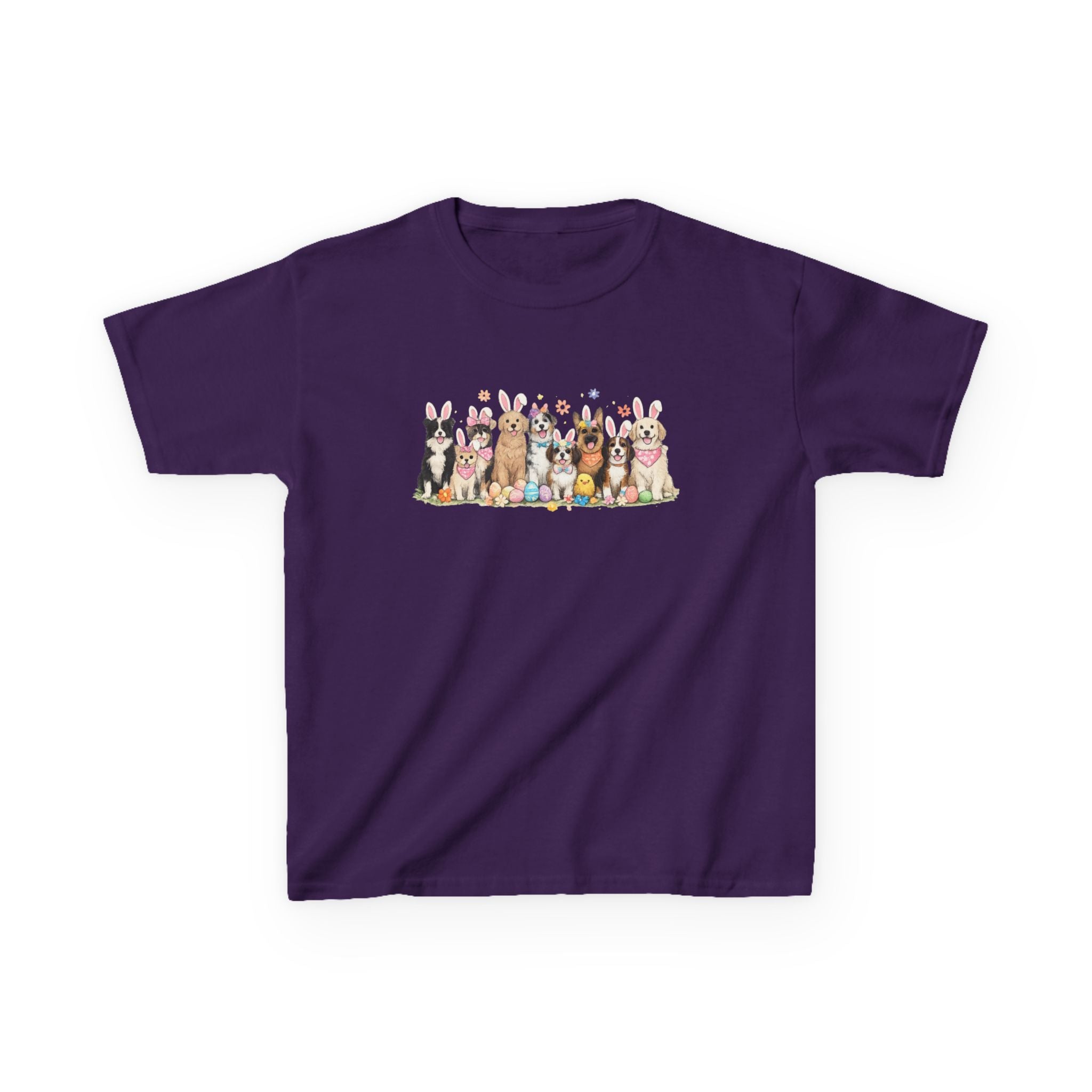 Kids Tee — Cute Row of Party Dogs Graphic