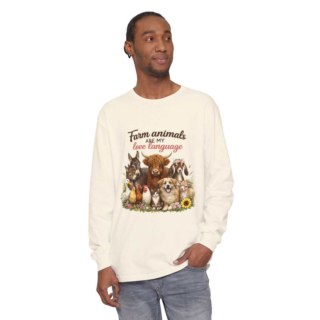 Farm Animals Are My Love Language Long Sleeve Tee