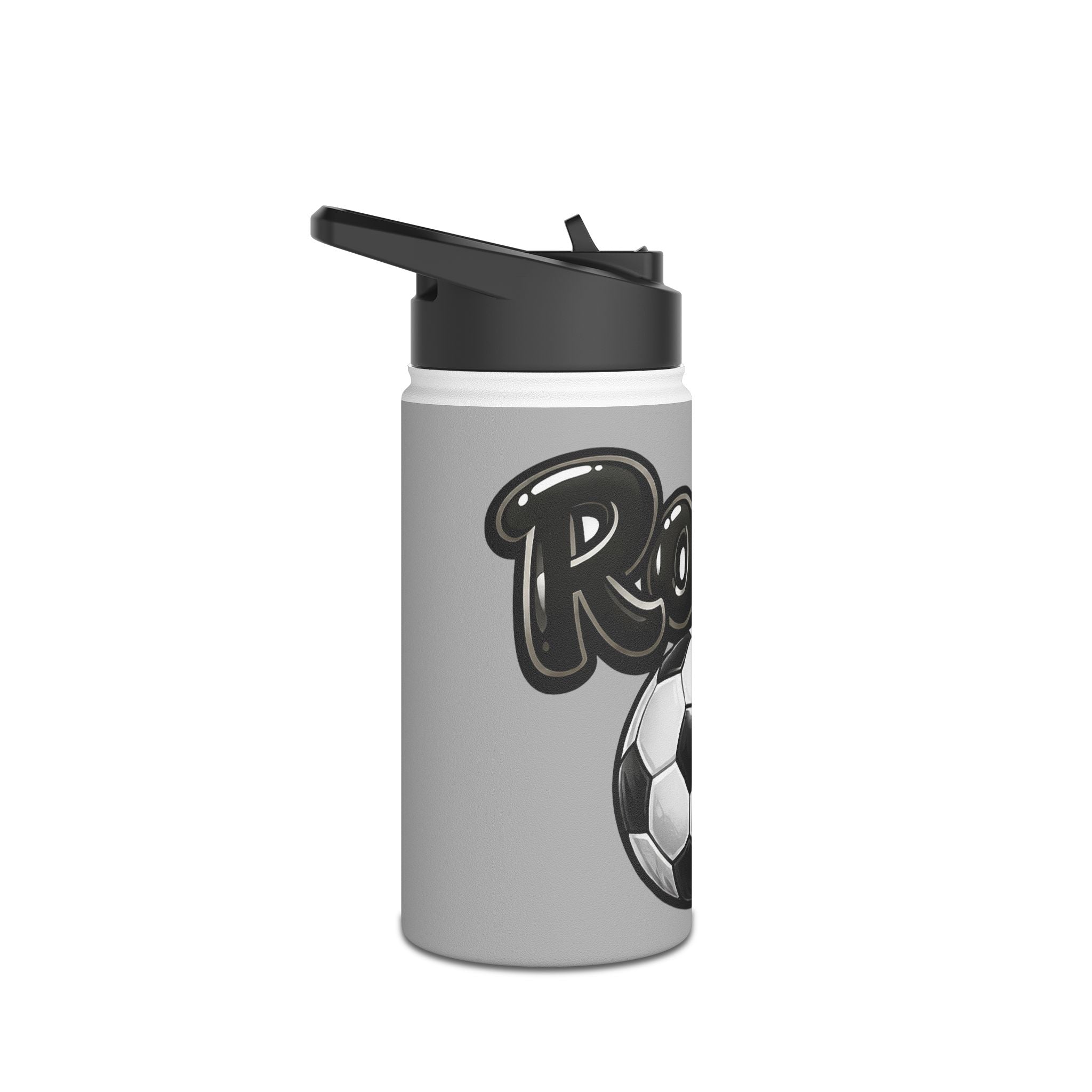 Soccer Mom Stainless Steel Water Bottle — 'Soccer' Graphic Sports Bottle
