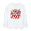 Teacher Love Long Sleeve Tee — Cute Valentine’s Day Gift for Teachers