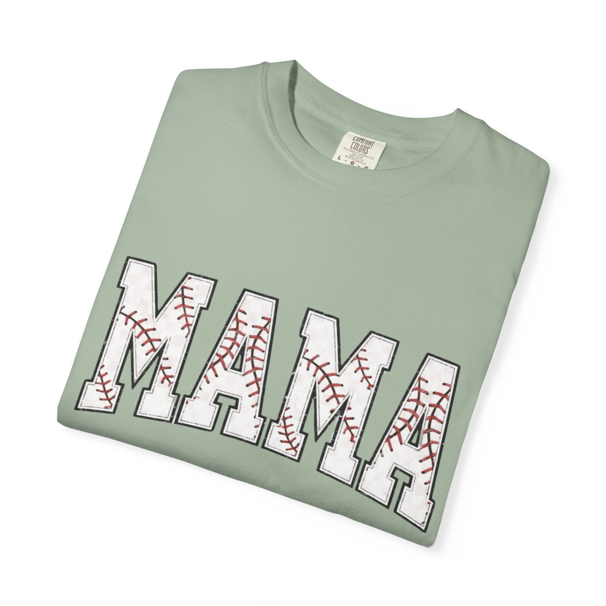 Mama Baseball Tee — 'MAMA' Stitched Baseball Mom T‑Shirt