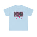 Mama Graphic Tee — Pink Bow Checkerboard Mothers Day Shirt
