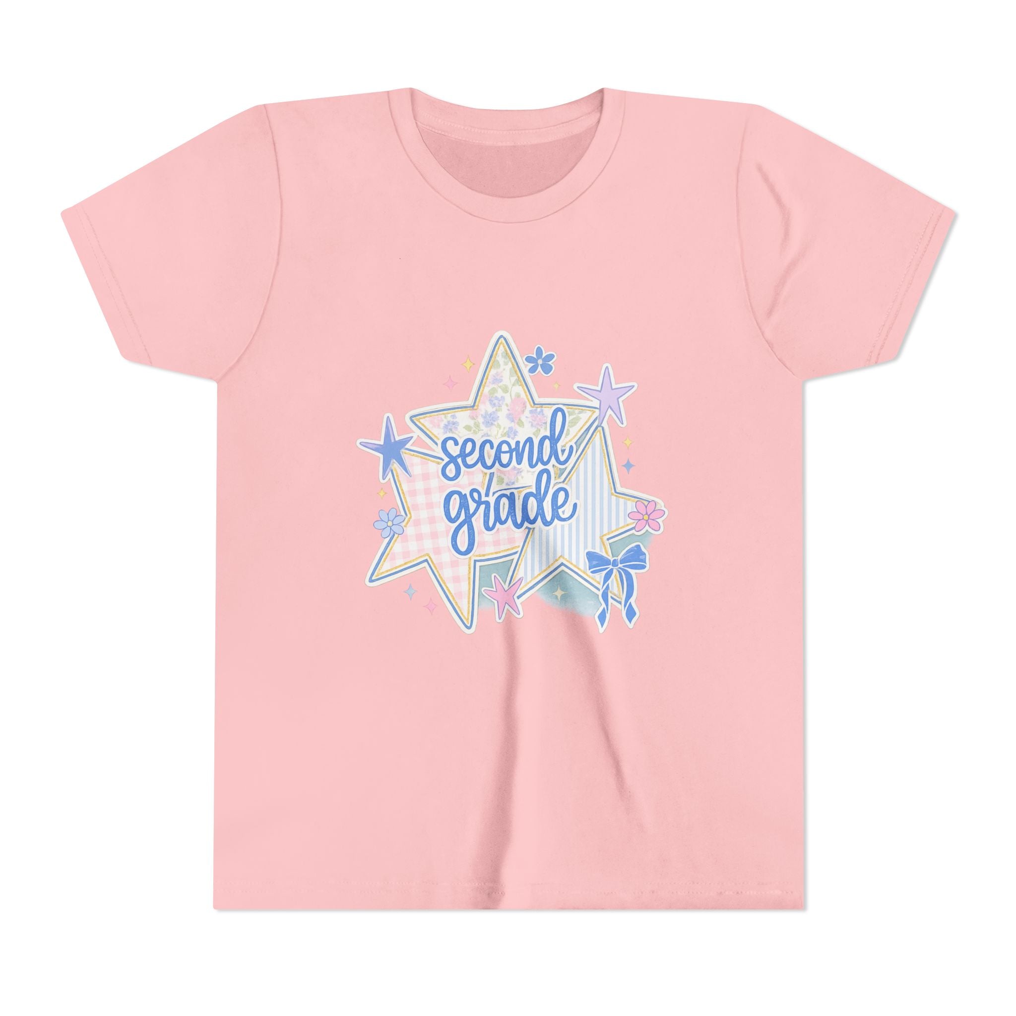 Second Grade Youth T‑Shirt — Cute Pastel Star Back to School Tee