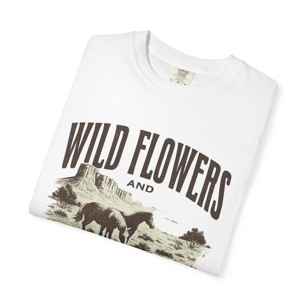 Wild Flowers and Wild Horses Graphic T-Shirt