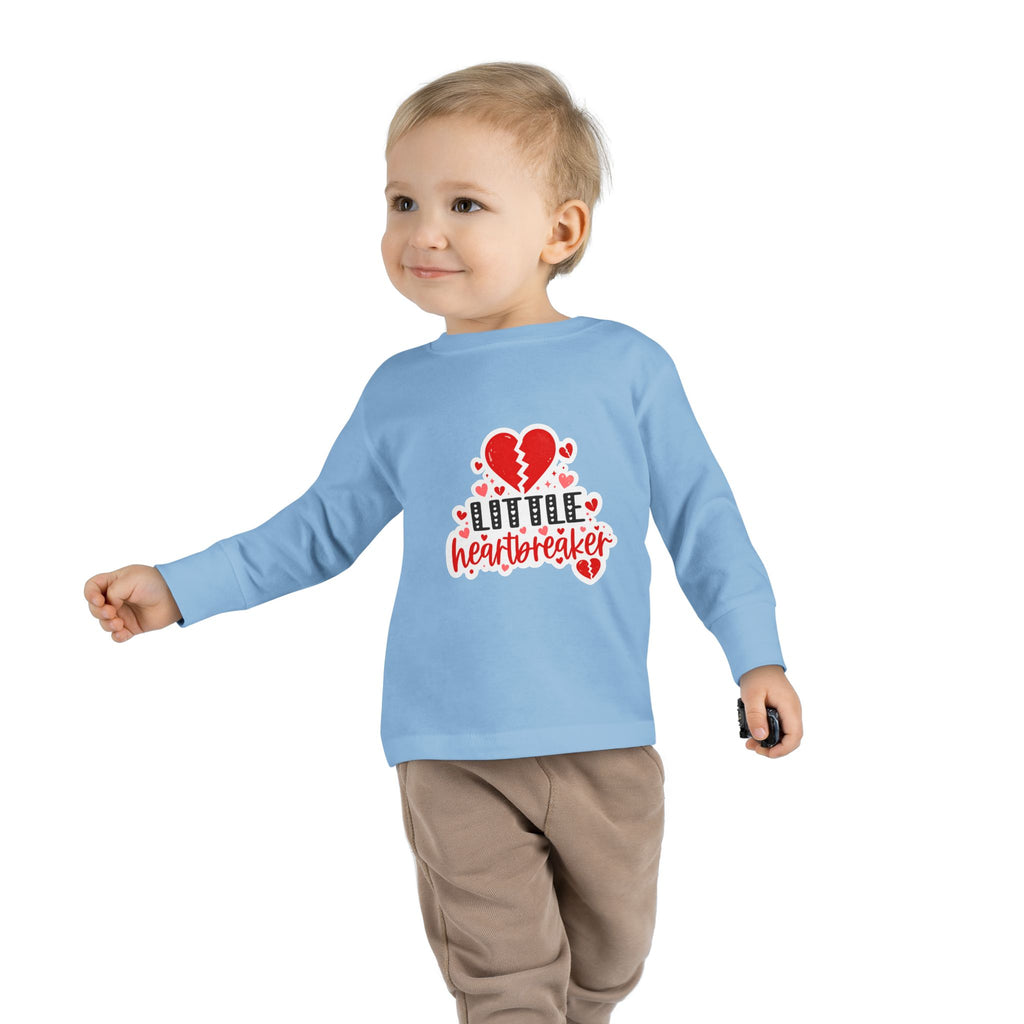 Little Heartbreaker Toddler Long Sleeve Tee — Cute Valentine’s Day Shirt for Babies & Toddlers