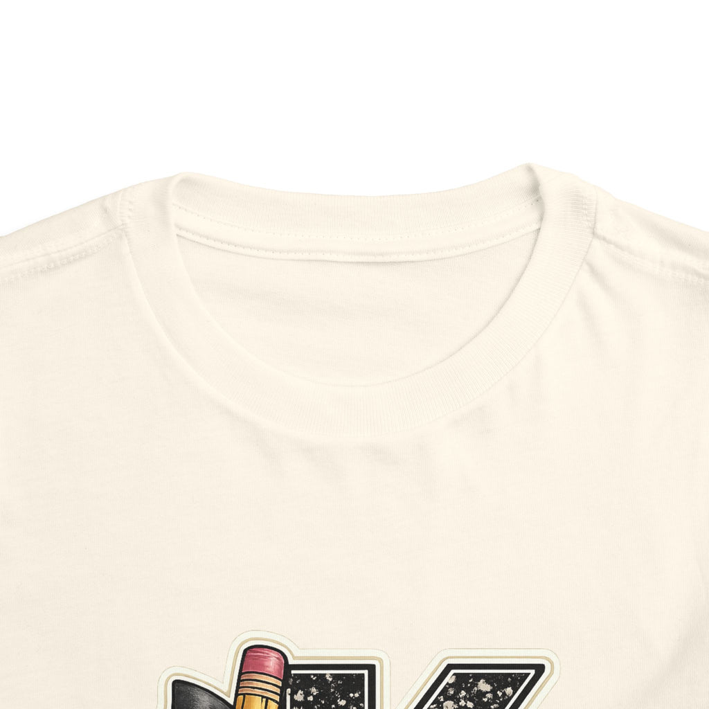 Kids' Letter K Pencil Tee — Monogram Toddler Short Sleeve Shirt