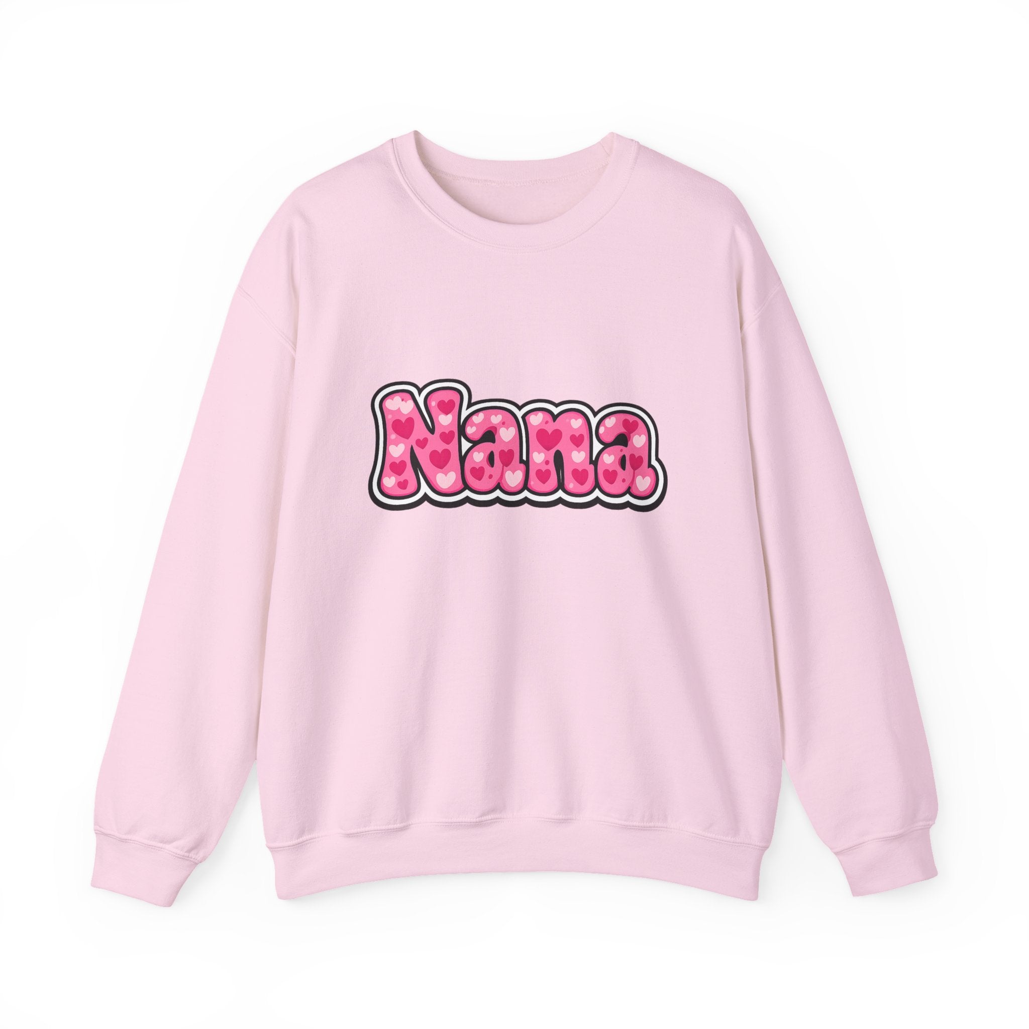 Nana Pink Bubble Text Sweatshirt — Cozy Grandma Gift