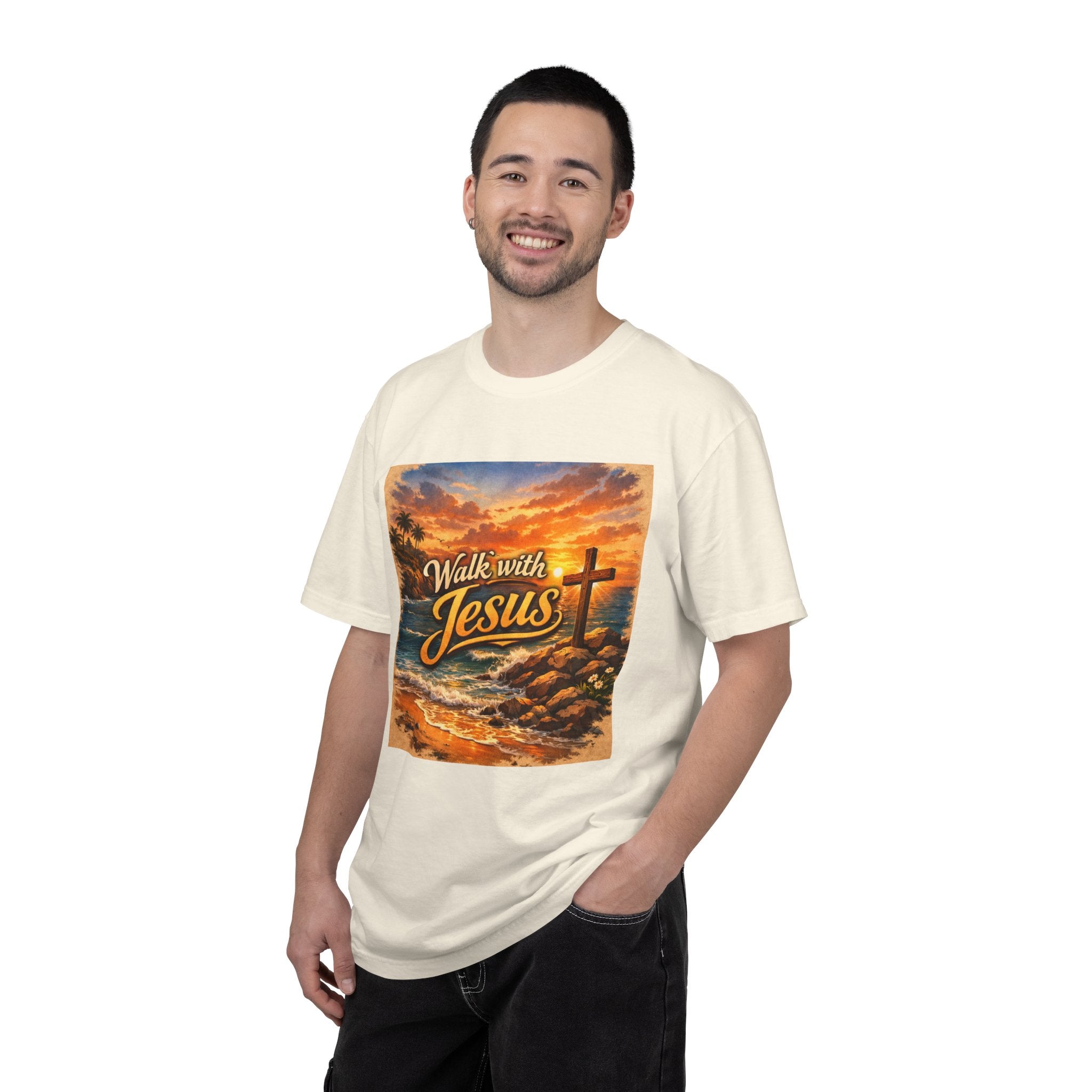 Walk With Jesus T-Shirt — Sunset Cross Christian Tee