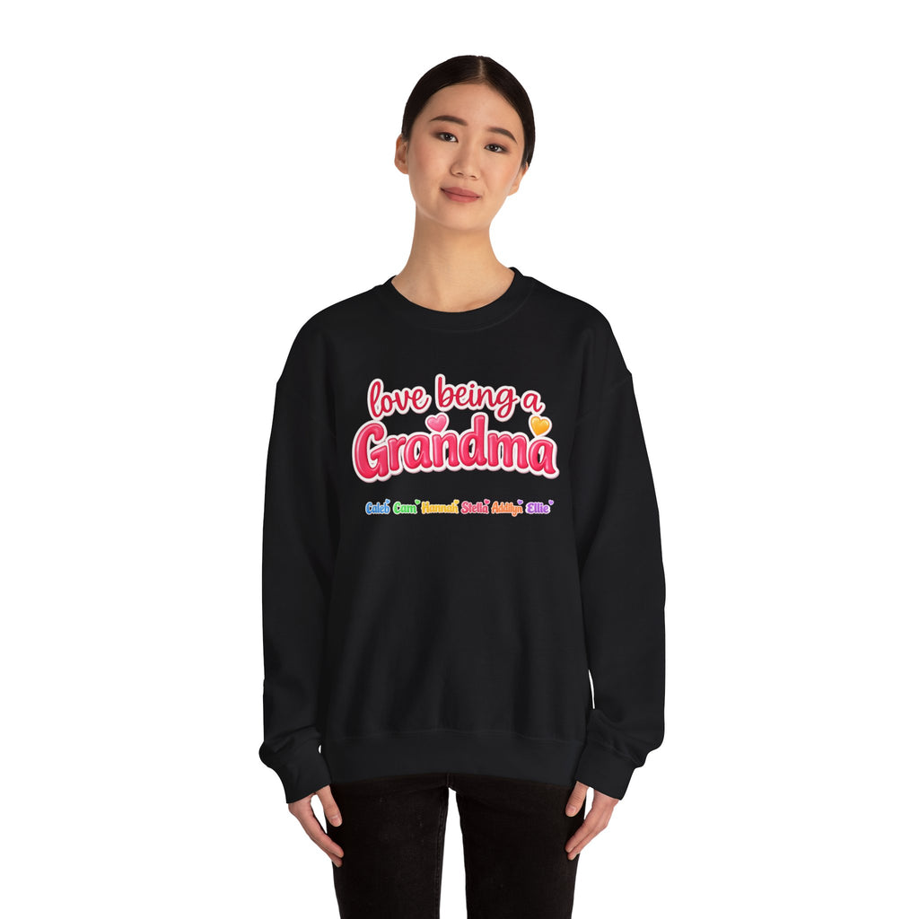 Grandma Crewneck Sweatshirt - "Love Being a Grandma" Cozy Gift