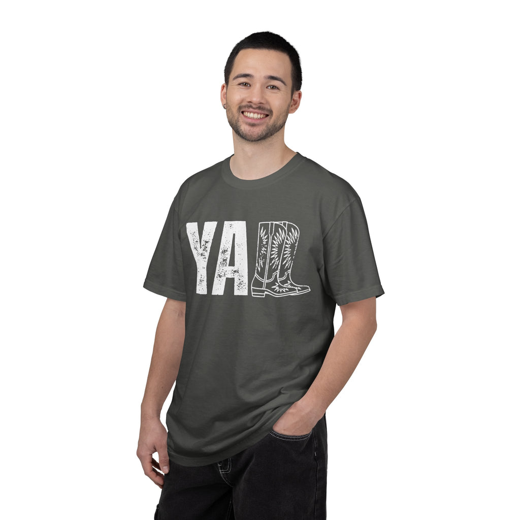 YA Boot Graphic T-Shirt — Distressed Cowboy Boots Tee
