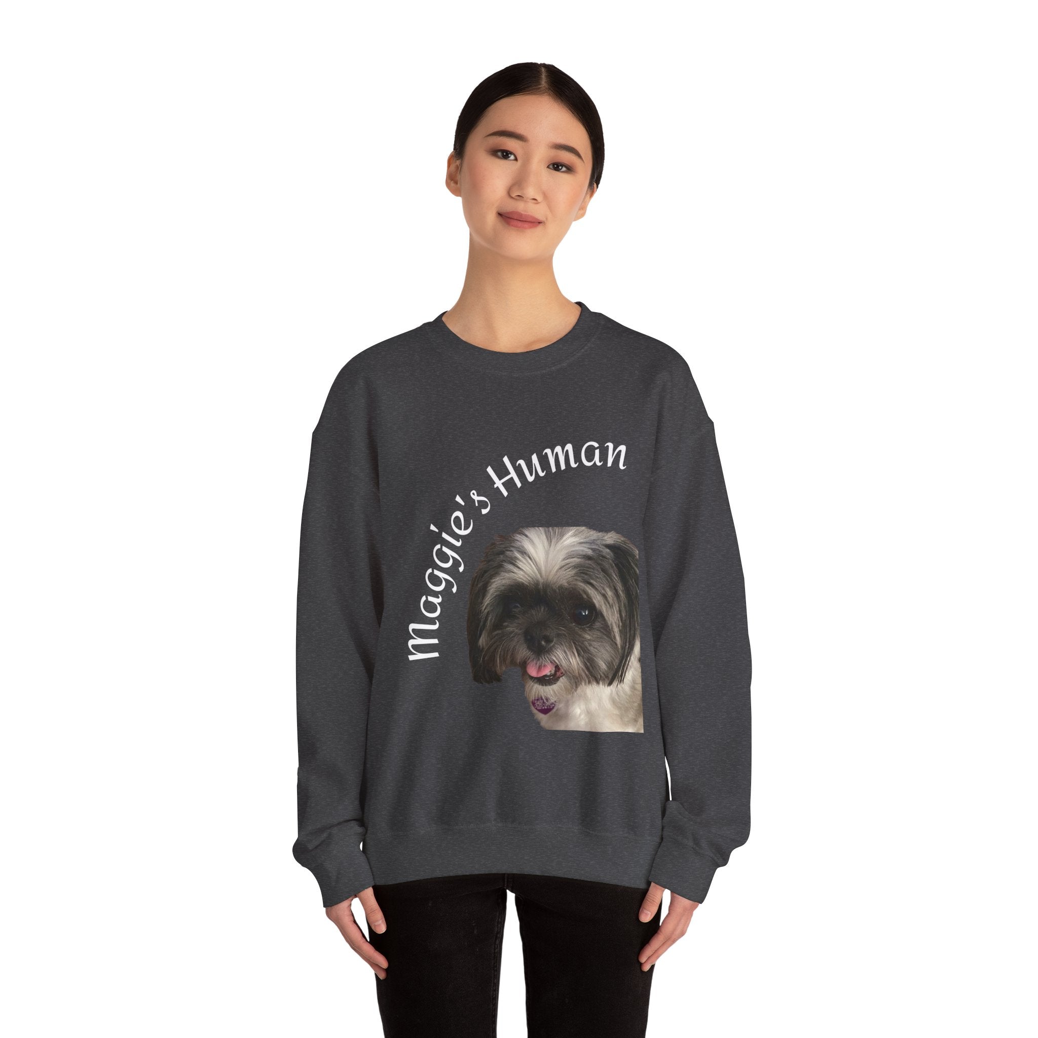 Pet Parent Sweatshirt — “Maggie’s Human” Personalized Dog Crewneck