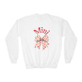 Youth Crewneck Sweatshirt — "Mini" Heart Bow Graphic