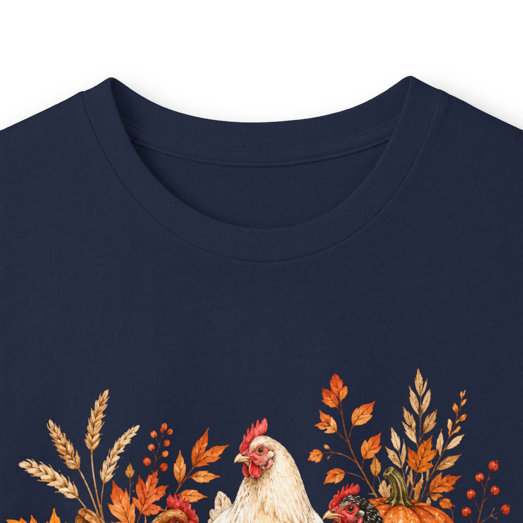 Hello Fall Pumpkin & Chickens Long Sleeve Tee