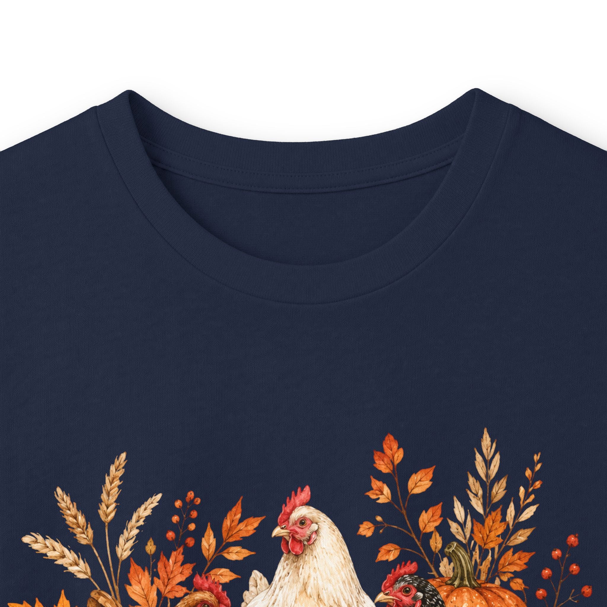Hello Fall Pumpkin & Chickens Long Sleeve Tee