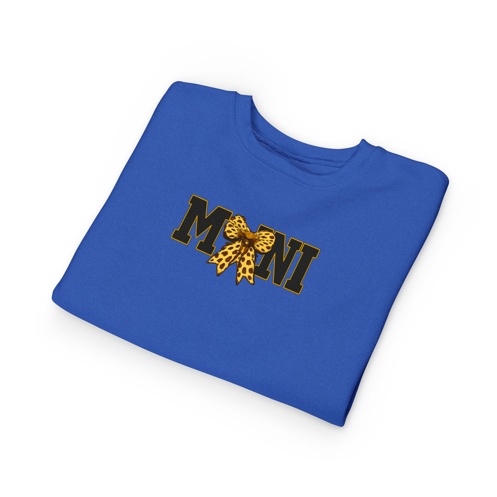 Mini Sweatshirt — 'MINI' Leopard Bow Toddler Pullover