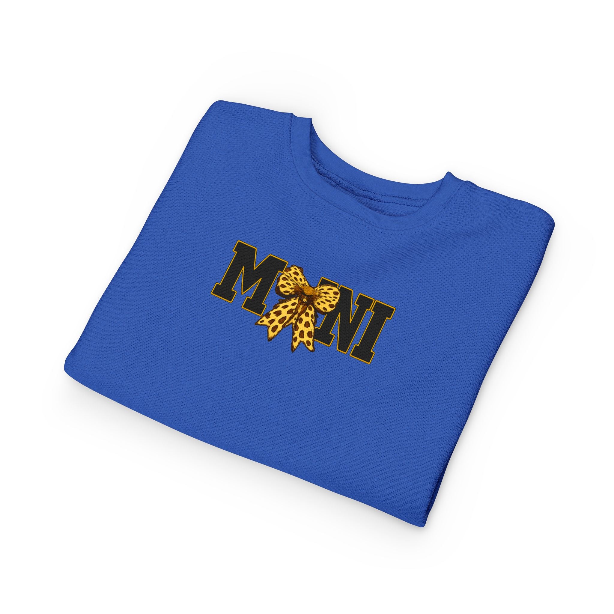 Mini Sweatshirt — 'MINI' Leopard Bow Toddler Pullover