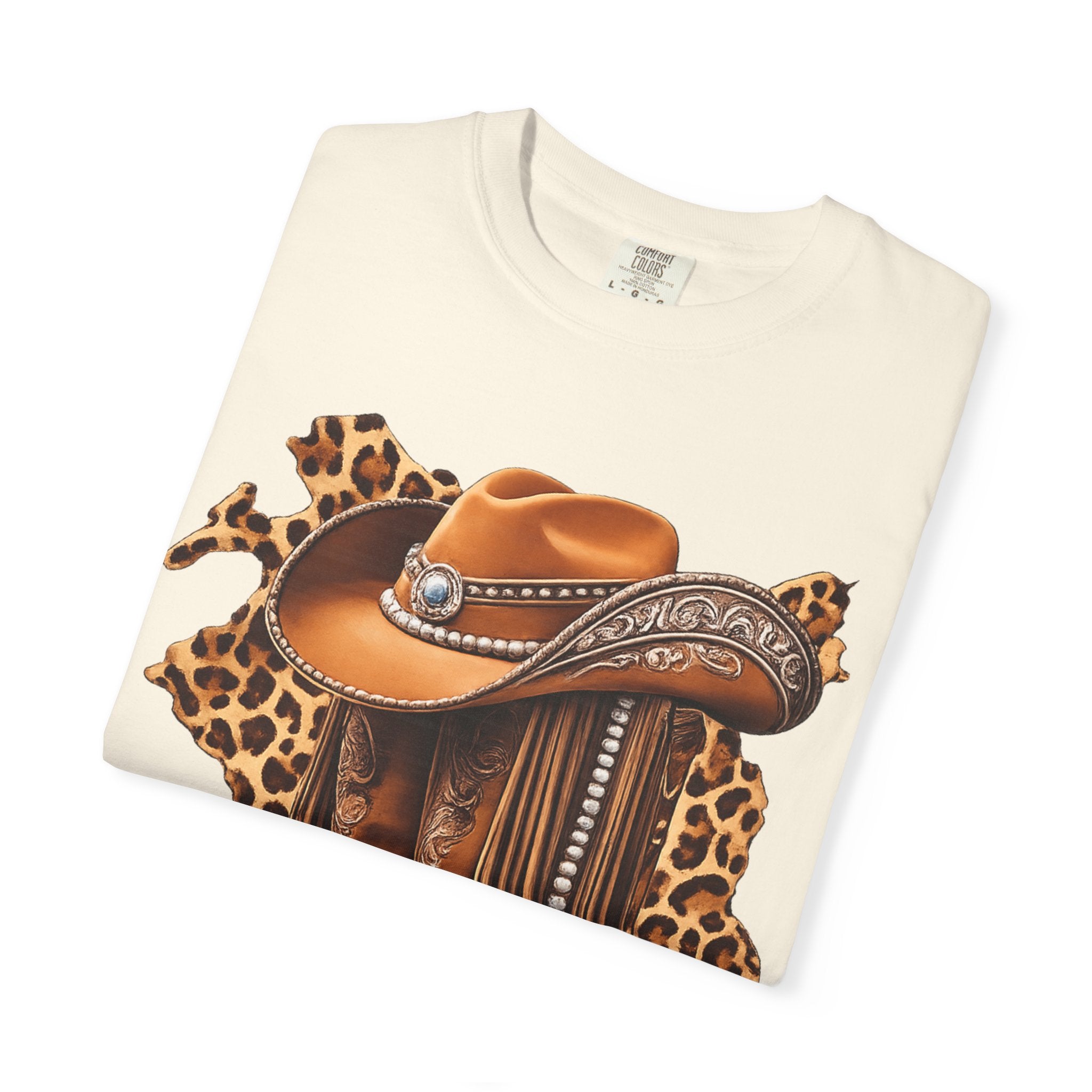 Cowgirl Boots & Hat T-Shirt — Western Leopard Graphic Tee
