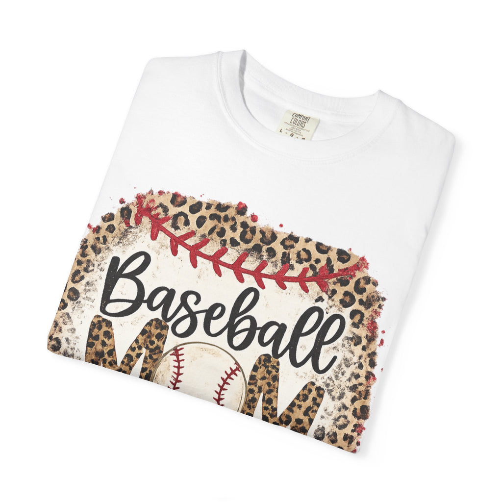 Baseball Mom Leopard Print T-Shirt