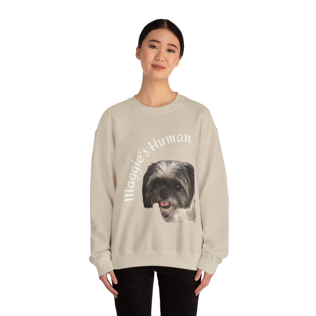 Pet Parent Sweatshirt — “Maggie’s Human” Personalized Dog Crewneck