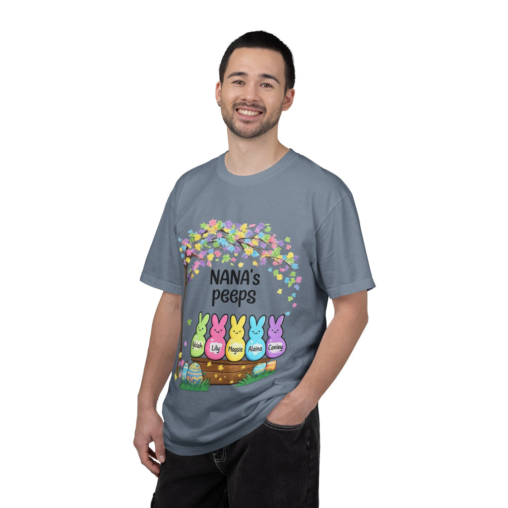 Nana's Peeps Easter T-Shirt — Personalized Grandma Bunny Family Tee