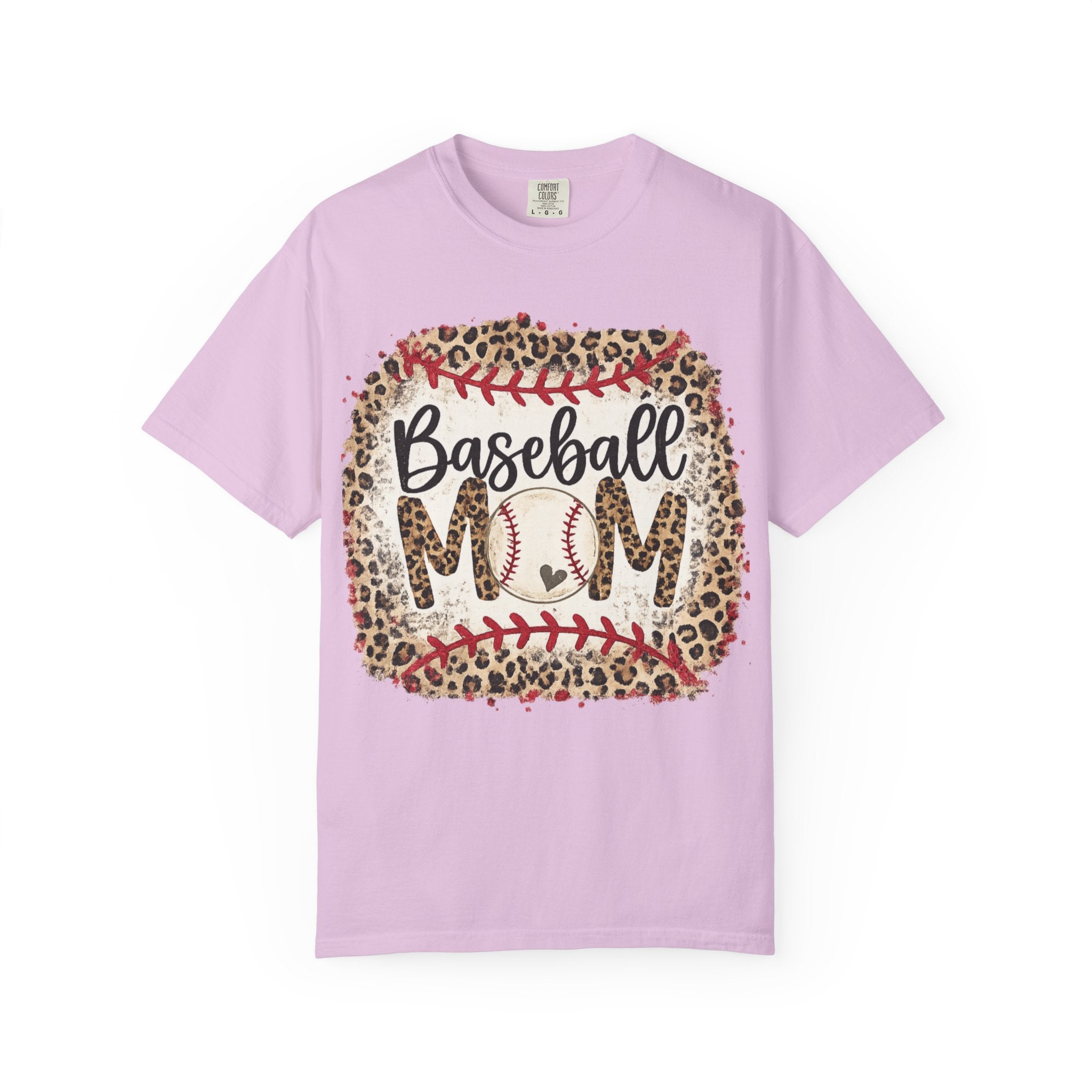 Baseball Mom Leopard Print T-Shirt