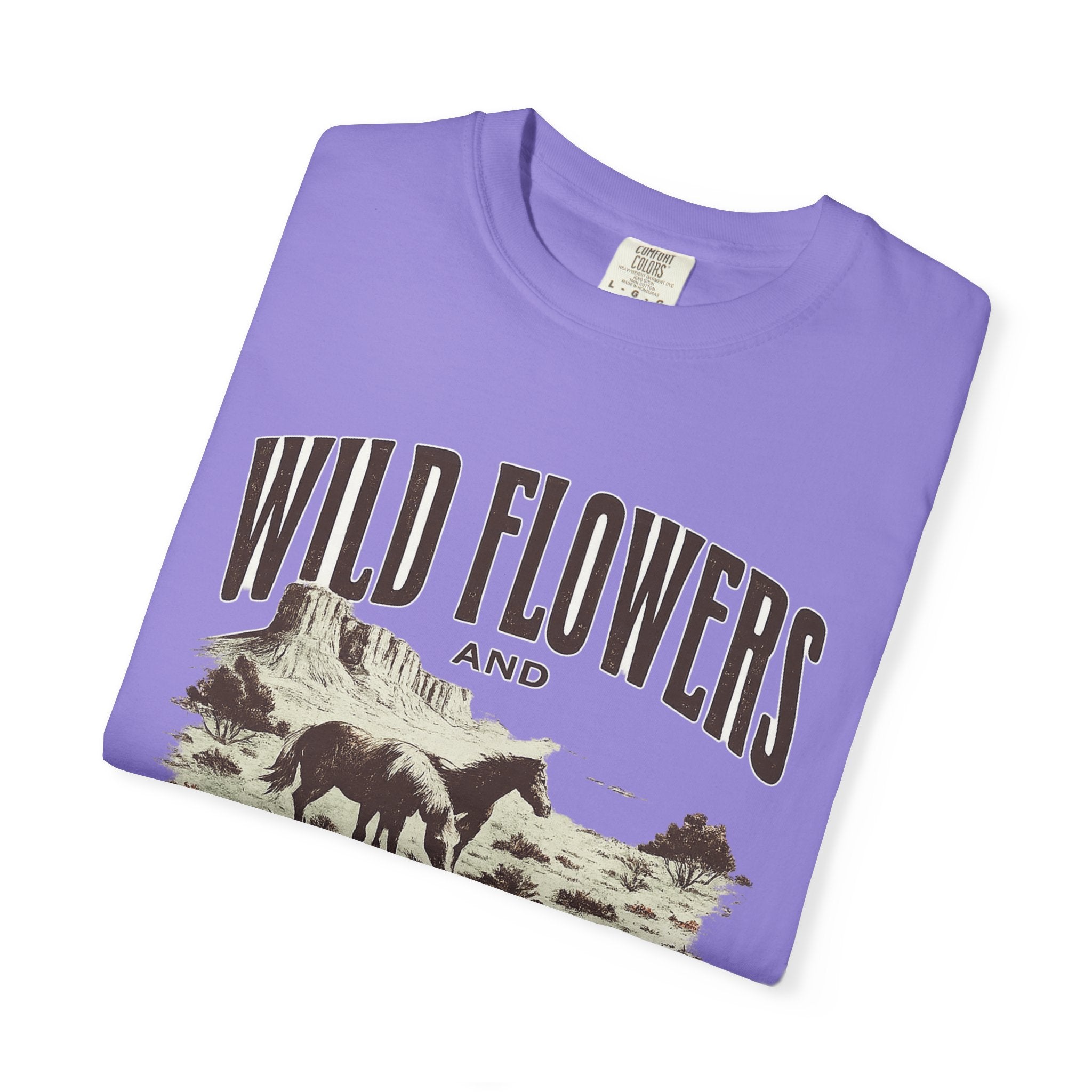 Wild Flowers and Wild Horses Graphic T-Shirt