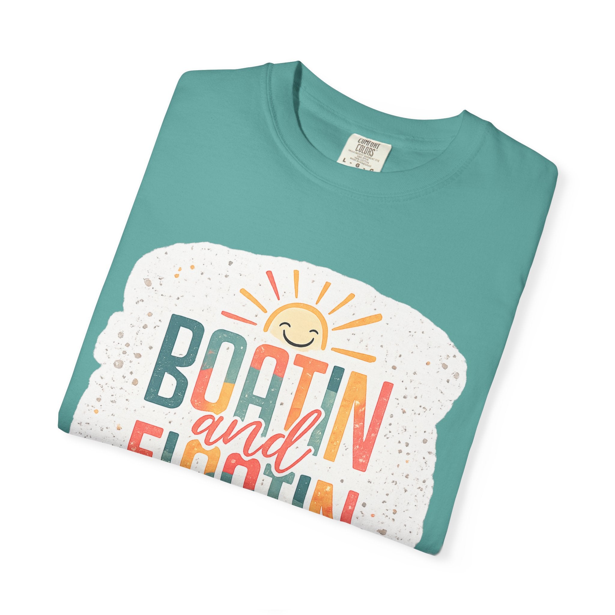 Boatin' and Floatin' T-Shirt — Retro Sun Summer Boating Tee