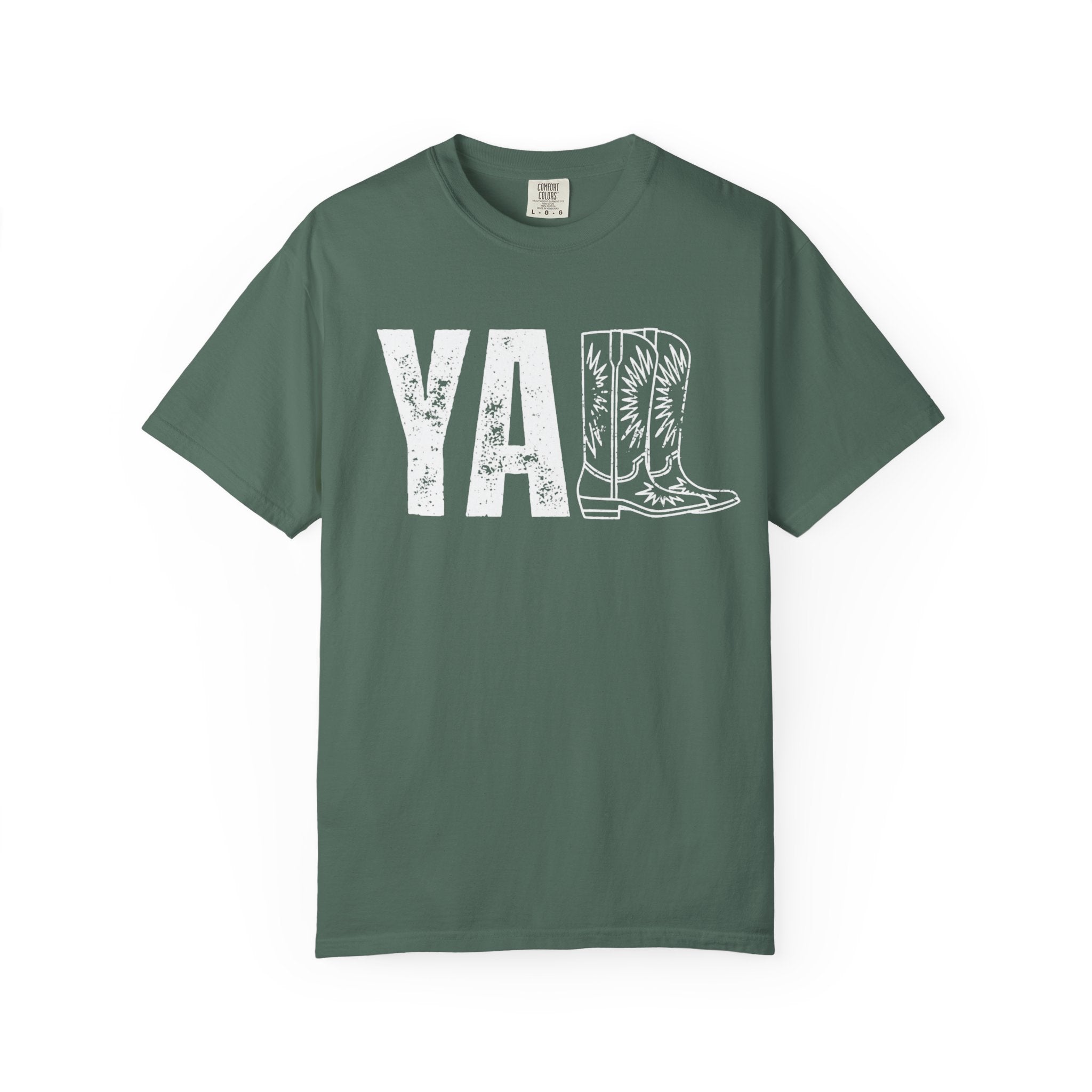 YA Boot Graphic T-Shirt — Distressed Cowboy Boots Tee