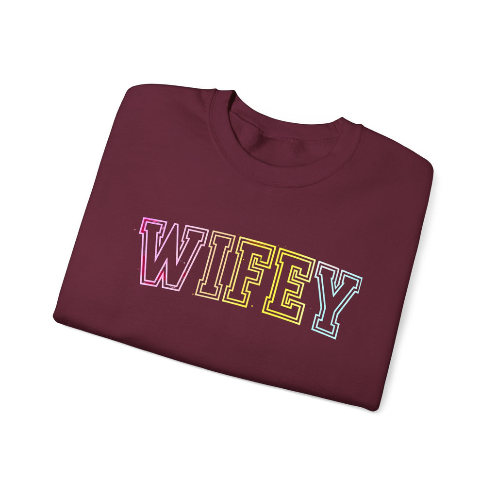 Wifey Pastel Ombre Crewneck Sweatshirt