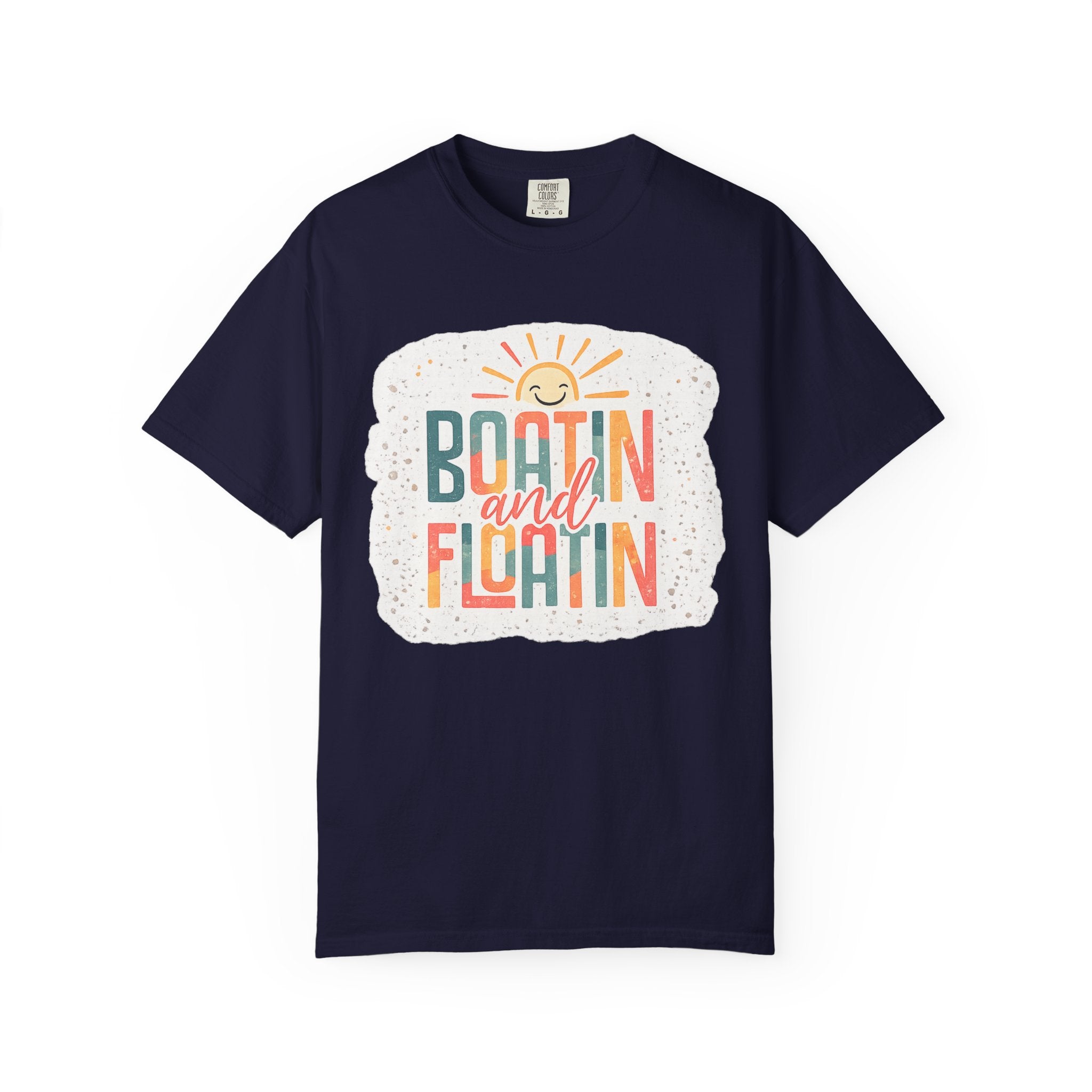 Boatin' and Floatin' T-Shirt — Retro Sun Summer Boating Tee