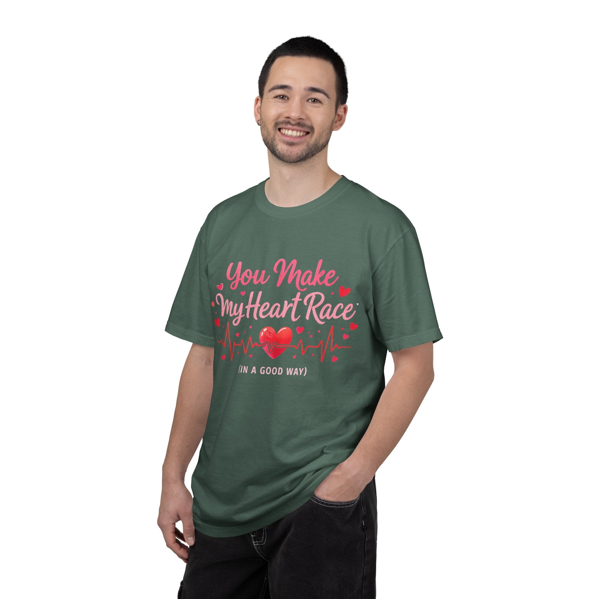 You Make My Heart Race T-Shirt — Romantic Valentine’s Day Heartbeat Tee