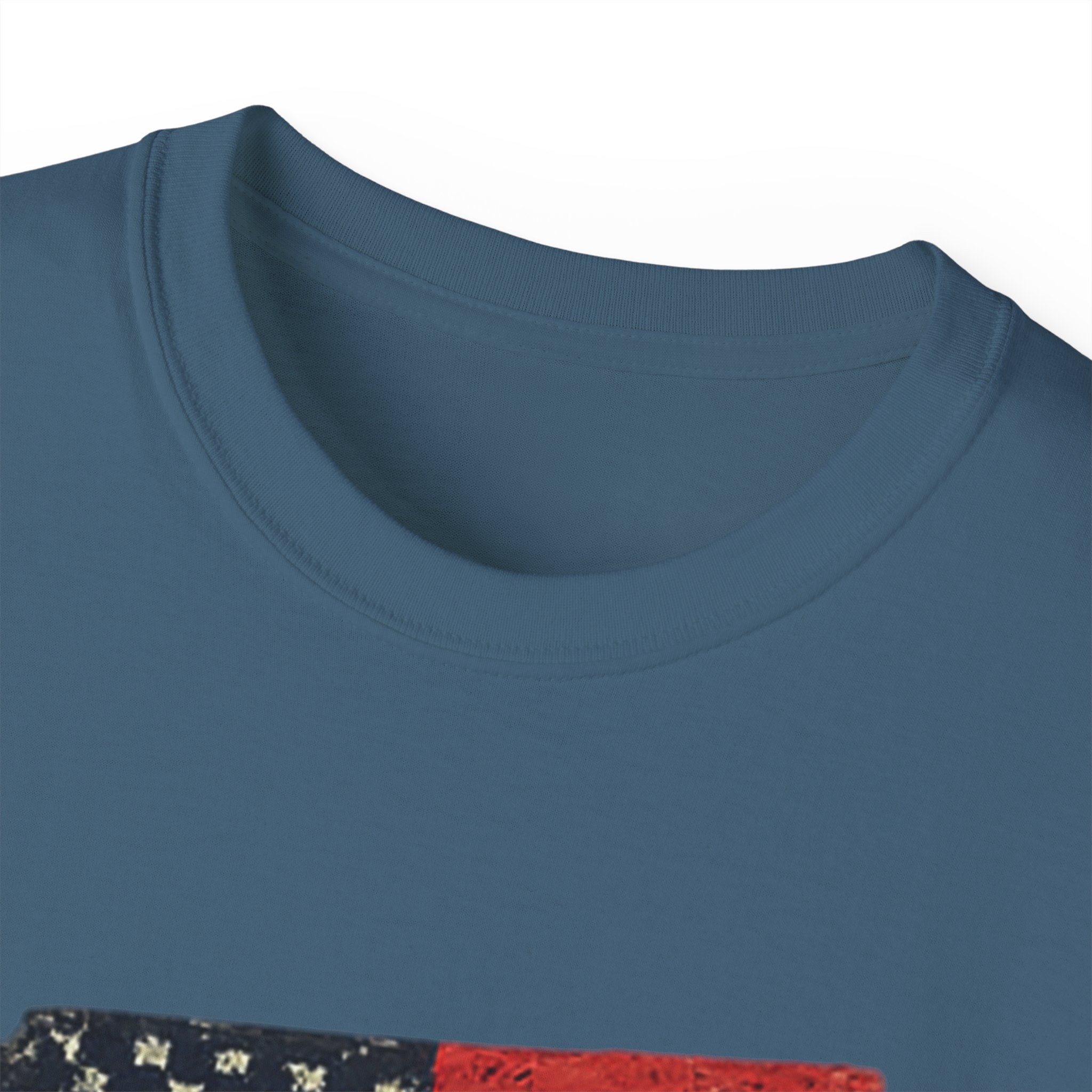 Patriotic Dad T-Shirt – Vintage American Flag 'DAD' Tee for Father’s Day