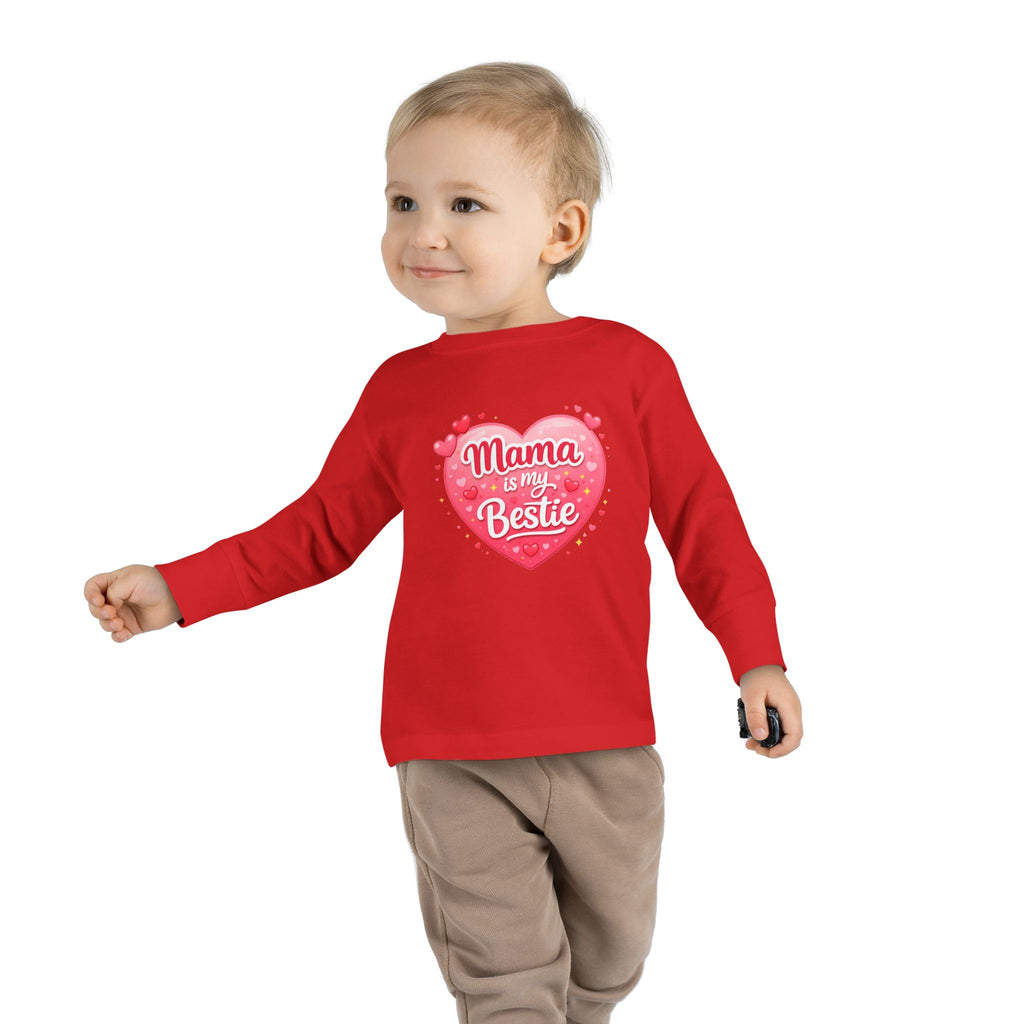 Mama Is My Bestie Toddler Long Sleeve Tee