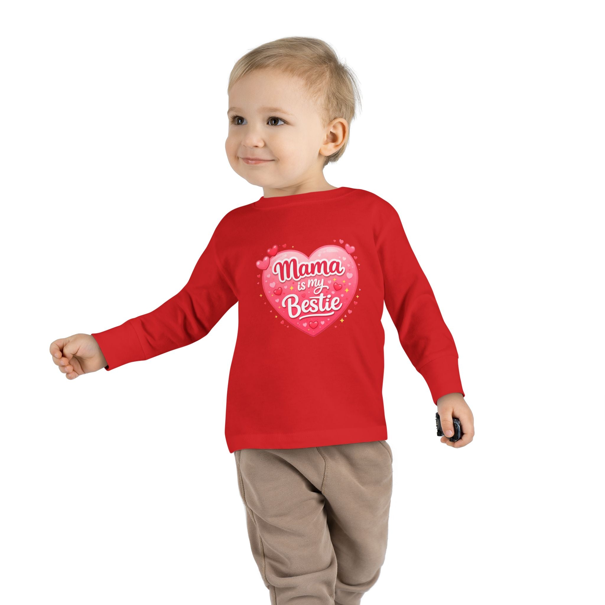 Mama Is My Bestie Toddler Long Sleeve Tee