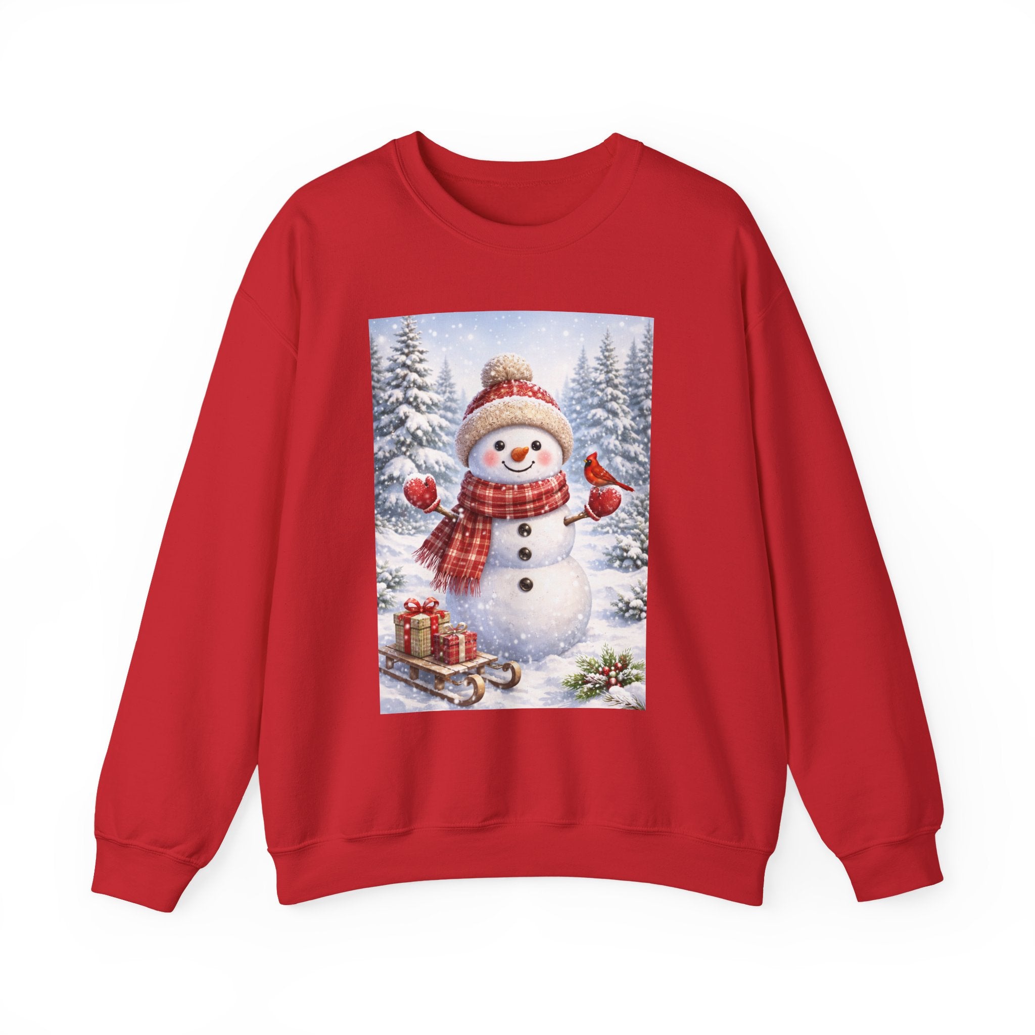 Snowman Christmas Sweatshirt — Festive Winter Holiday Crewneck