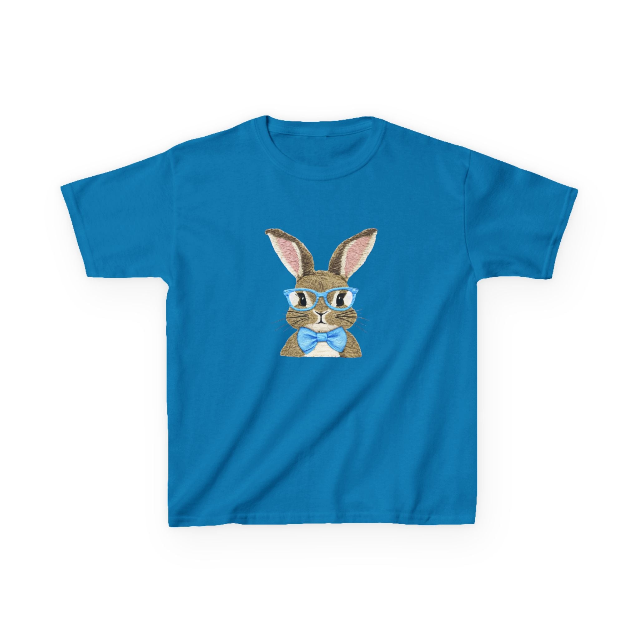 Kids Bunny with Glasses Tee — Cute Bow Tie Rabbit Shirt for Children