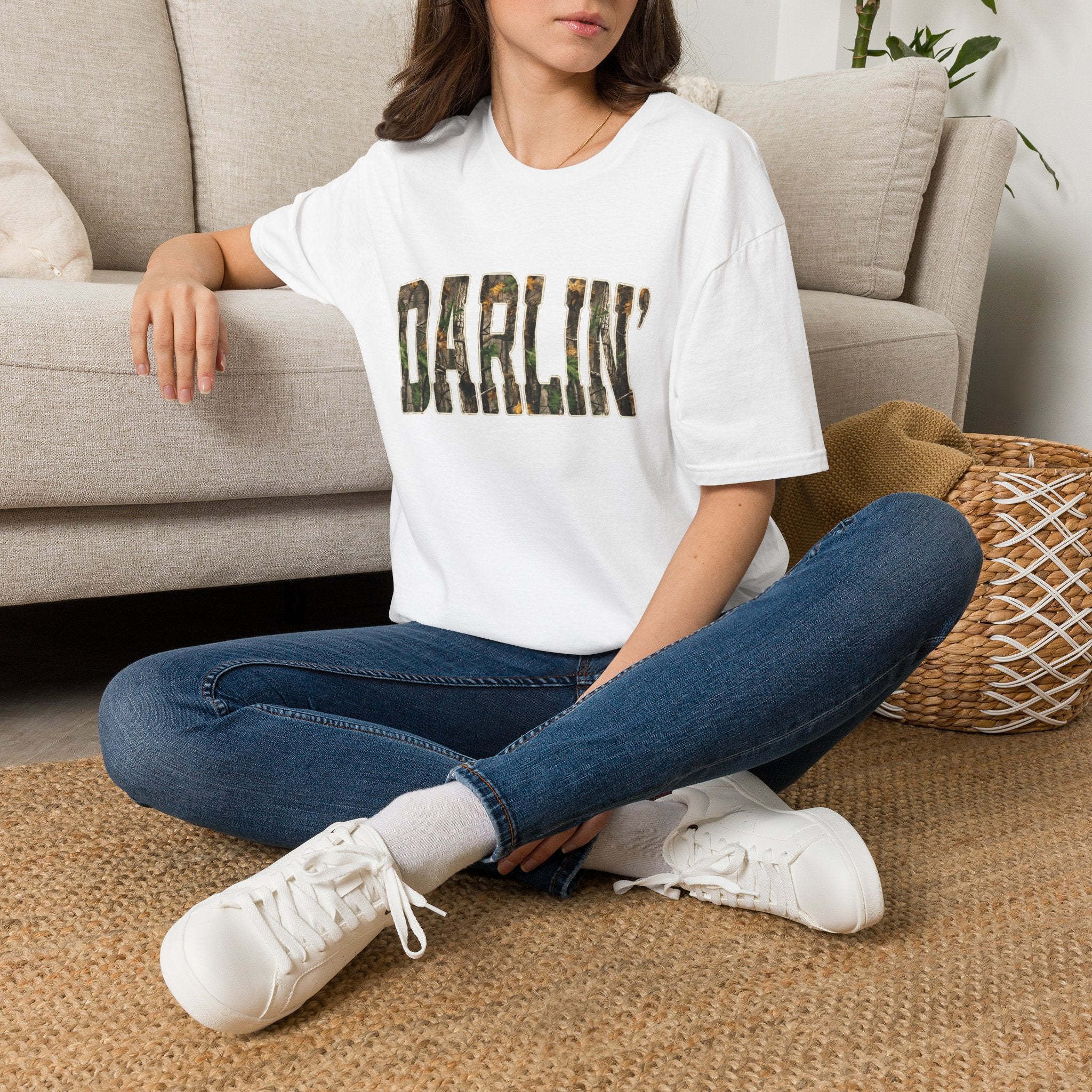 Darlin' Camo Graphic T‑Shirt — Casual Southern Country Tee