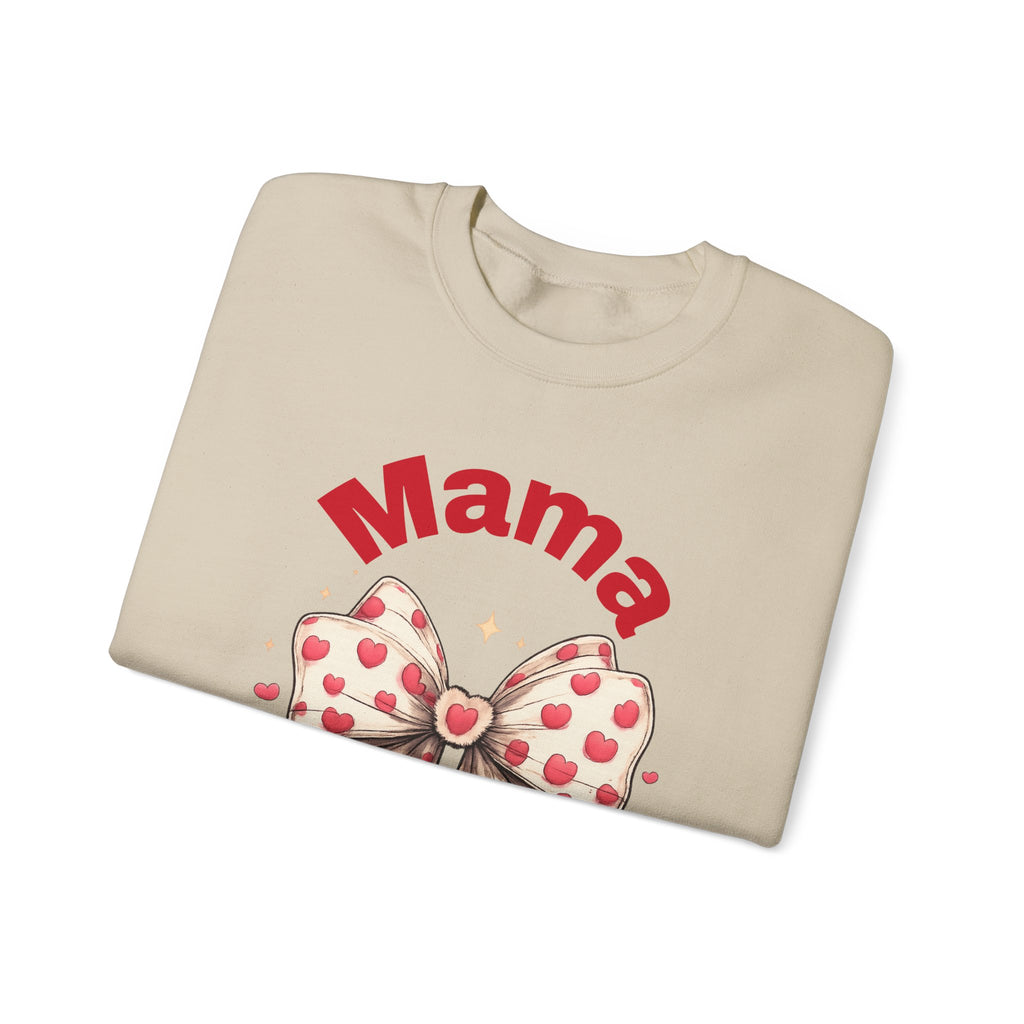 Mama Heart Bow Sweatshirt – Cute Valentine’s Day Mom Crewneck