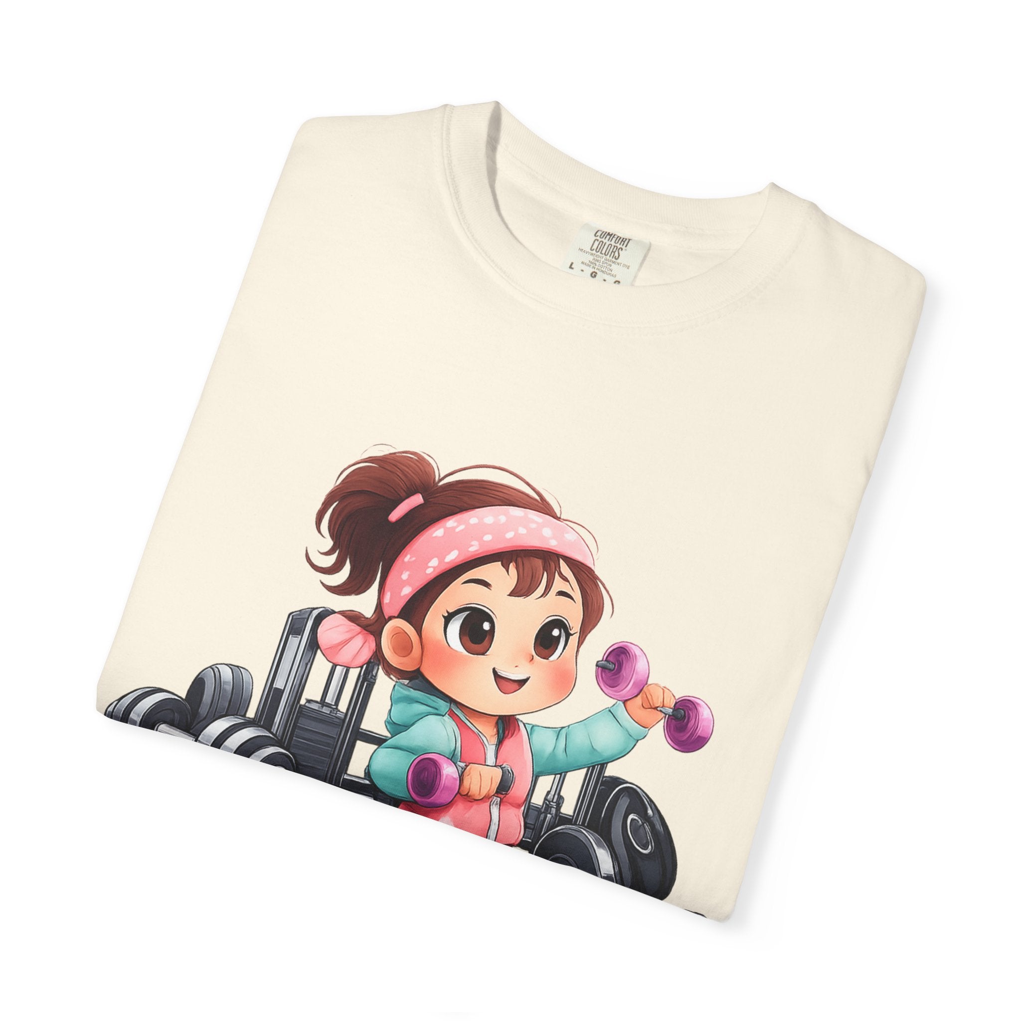 Gym Life T-Shirt — Cute Cartoon Weightlifting Tee ("Enjoying the Gym Life")