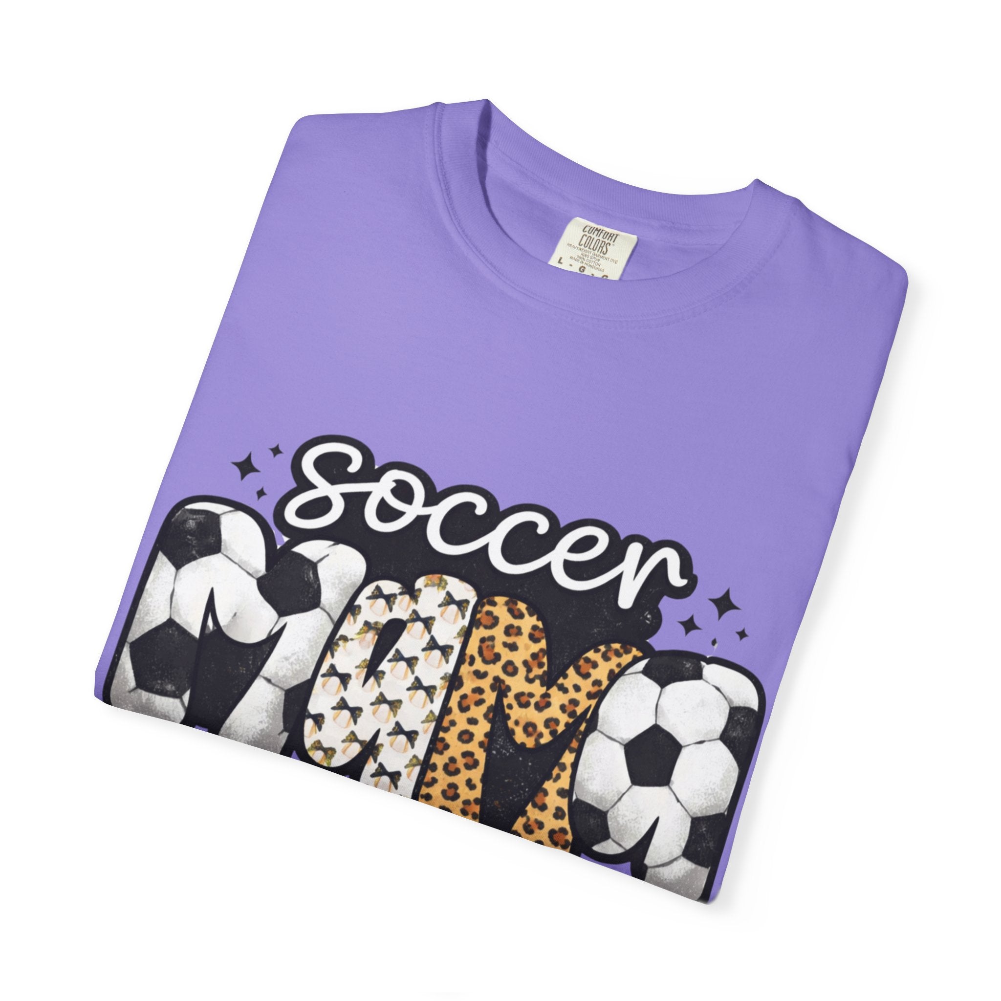 Soccer Mom T-Shirt — Leopard & Ball Graphic Tee for Soccer Moms