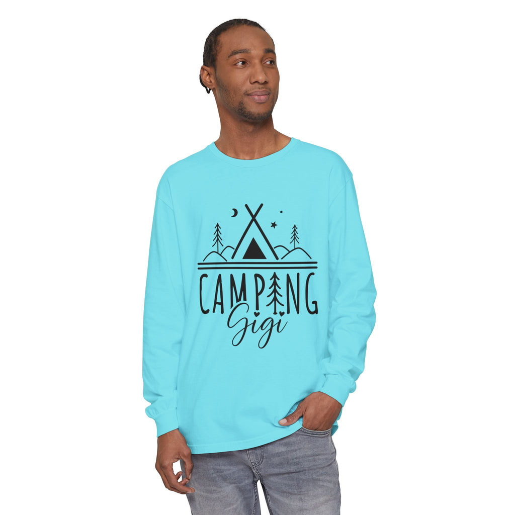 Camping Gigi Long Sleeve Tee — Graphic Camping Tent Shirt for Grandmothers