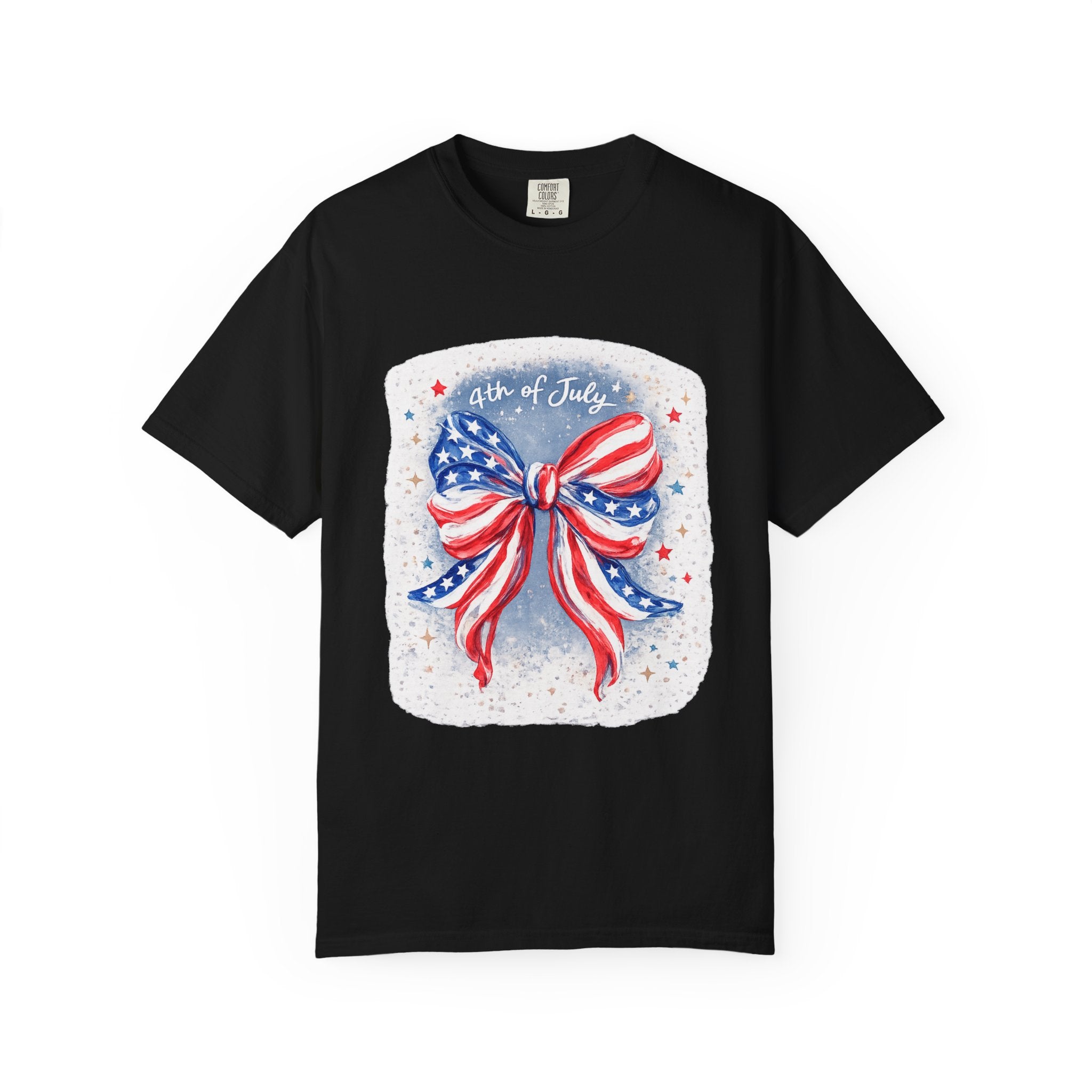 4th of July Stars & Stripes Bow T-Shirt