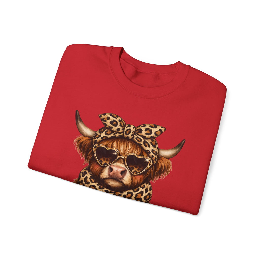 Boujee Heifer Leopard Cow Sweatshirt