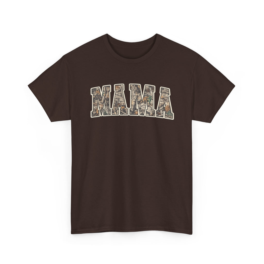 Mama Camo T-Shirt — Rustic Camouflage 'MAMA' Graphic Tee for Moms
