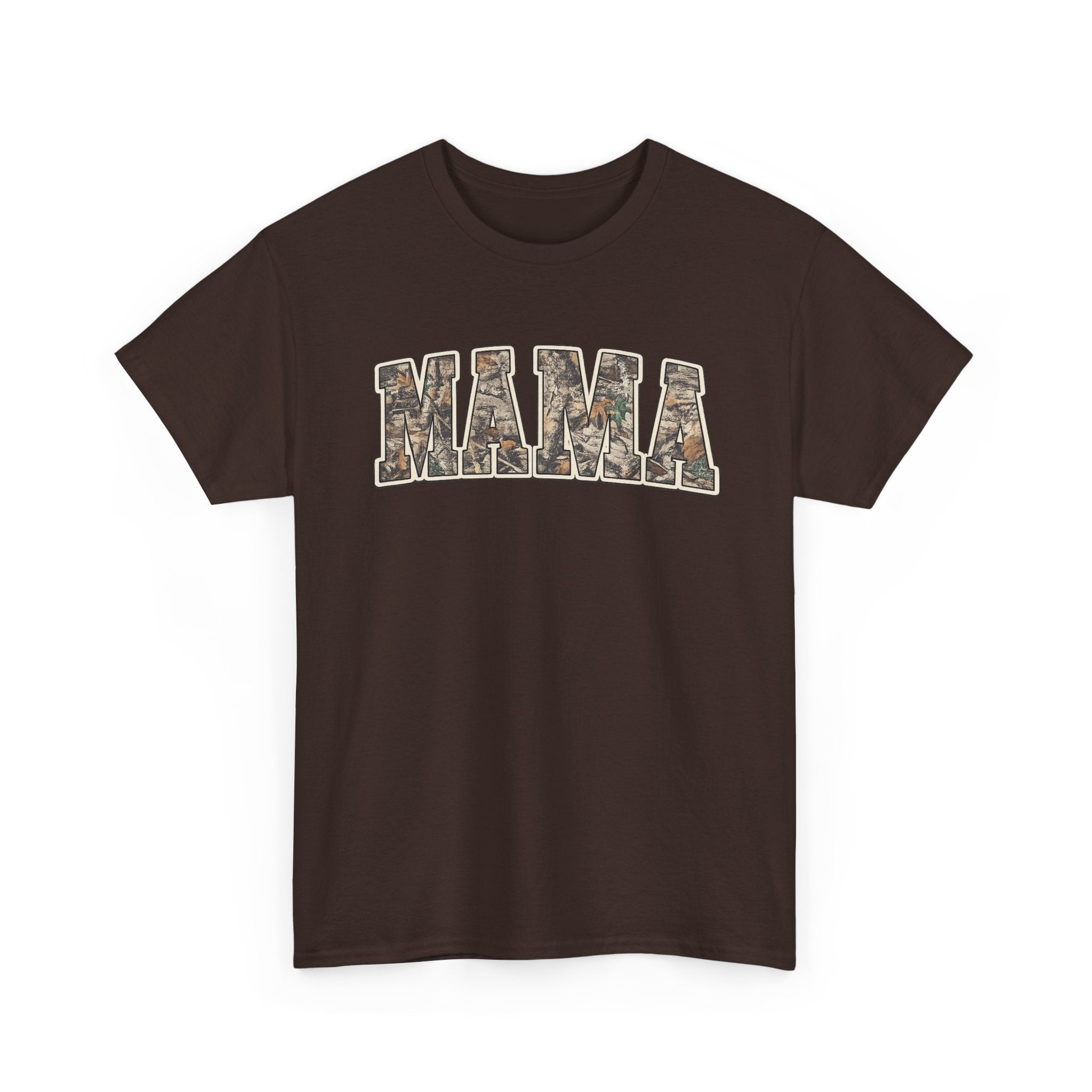 Mama Camo T-Shirt — Rustic Camouflage 'MAMA' Graphic Tee for Moms
