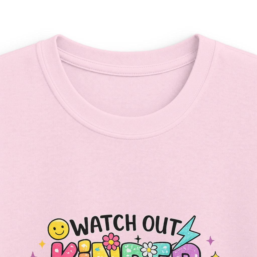 Kindergarten Here I Come Kids T‑Shirt — "Watch Out Kindergarten Here I Come" Back‑to‑School Graphic Tee