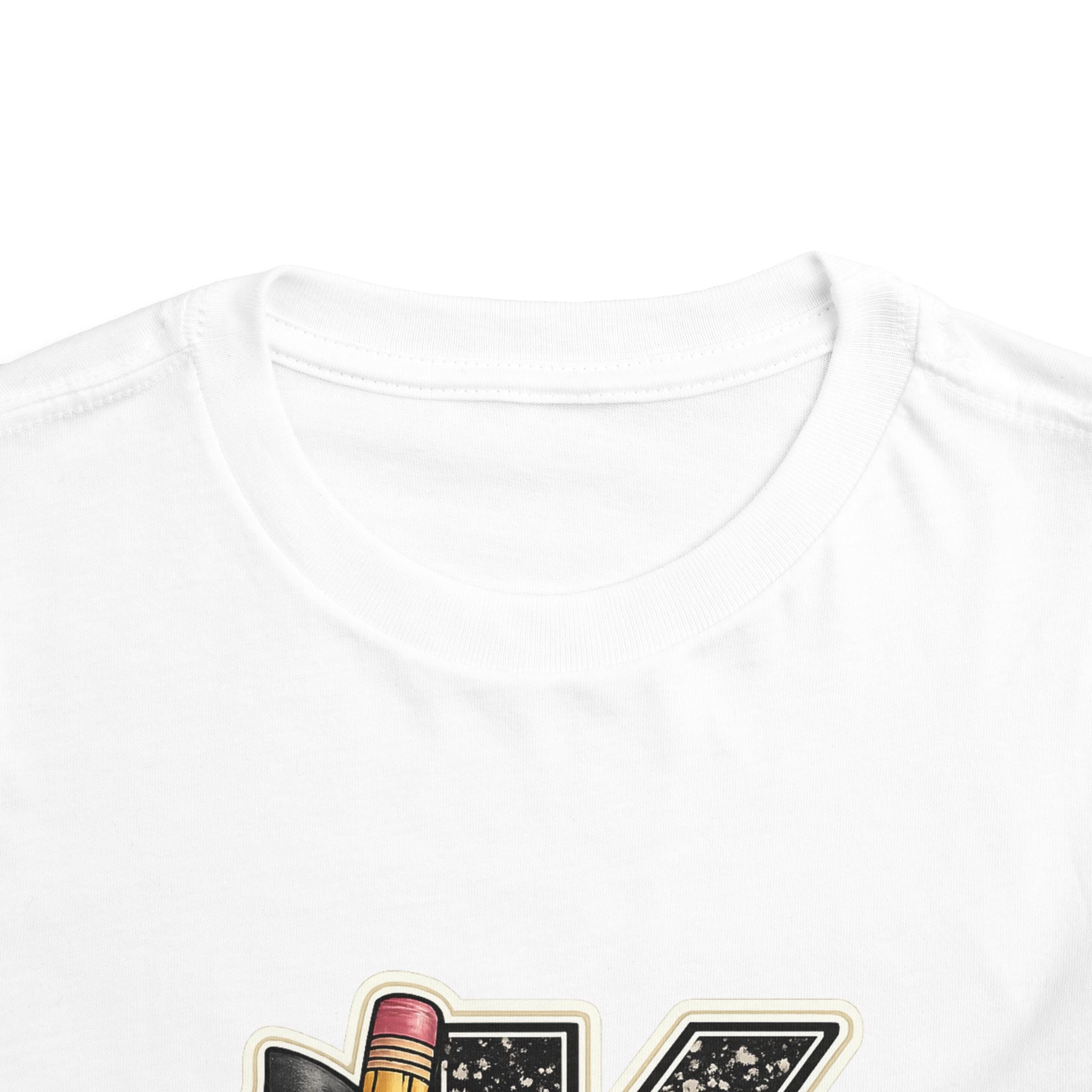 Kids' Letter K Pencil Tee — Monogram Toddler Short Sleeve Shirt